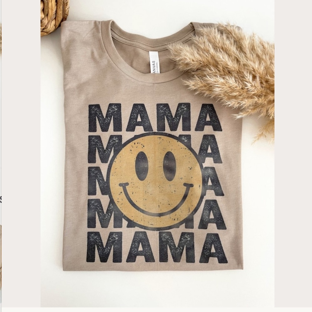 Tan Smiley Face  Shirt